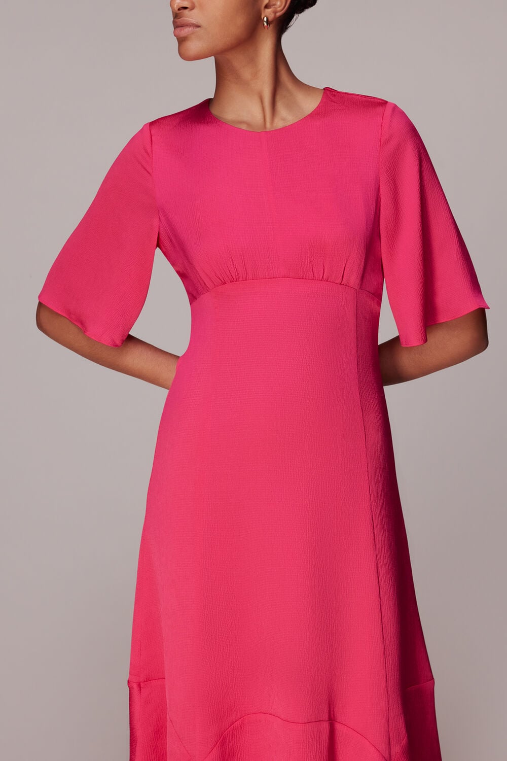 Pink Alana Satin Cut Out Dress